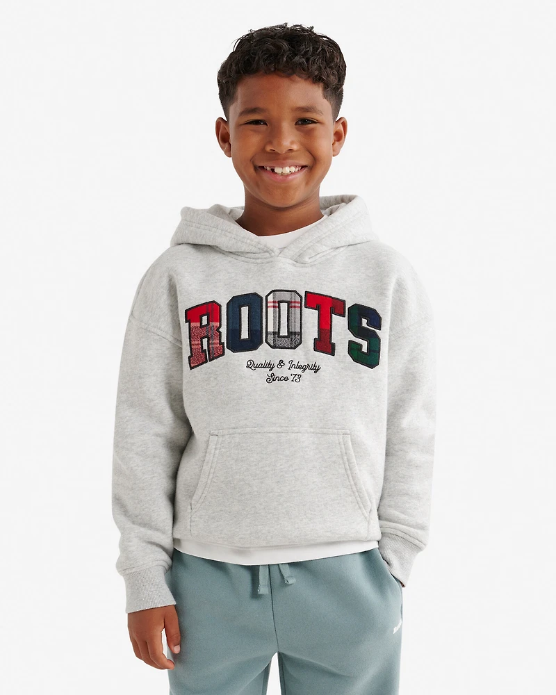 Kids Plaid Applique Hoodie