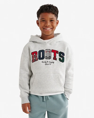Kids Plaid Applique Hoodie