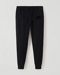 Pantalon original ajusté long à cheville côtelée en molleton de coton bio (entrejambe : 32,5 po)