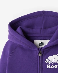 Chandail original à capuchon et glissière en coton bio pour bébés