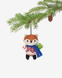 Fair Isle Fox Ornament