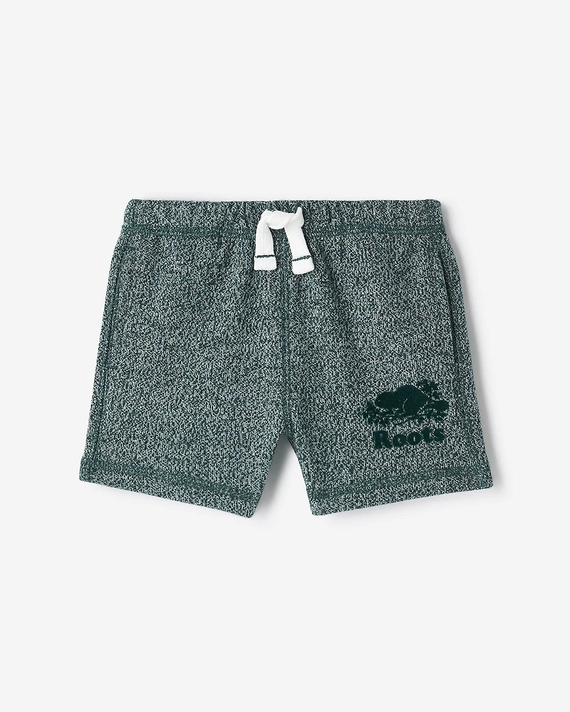 Short original en jersey bouclette de coton bio pour bébés