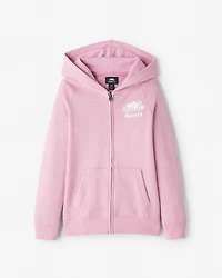 Chandail original à capuchon et glissière en coton bio pour enfants