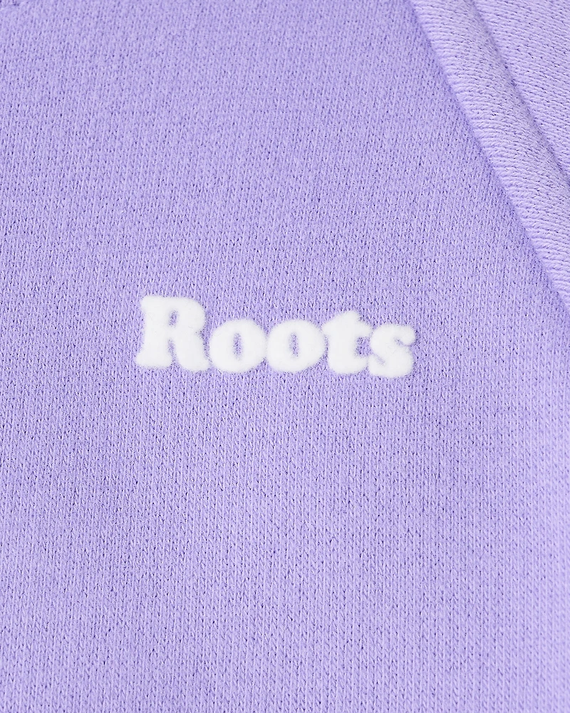 Chandail à col rond bouffant en molleton Nuage pour toutes-petites