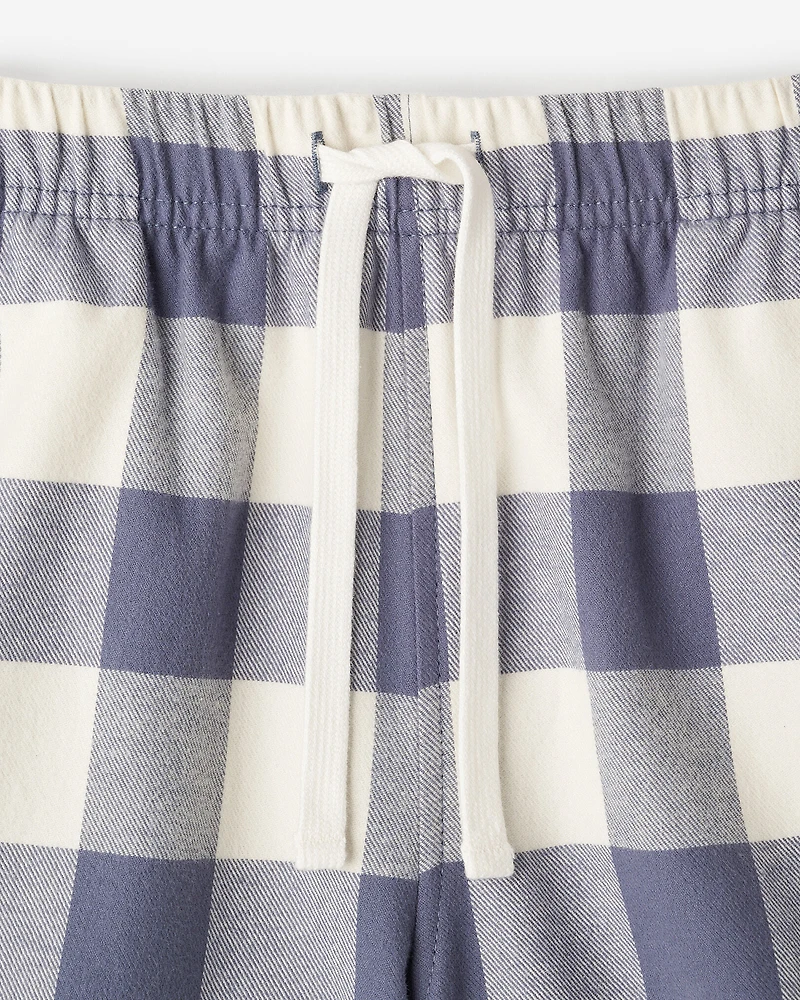 Short de pyjama à carreaux pour femmes