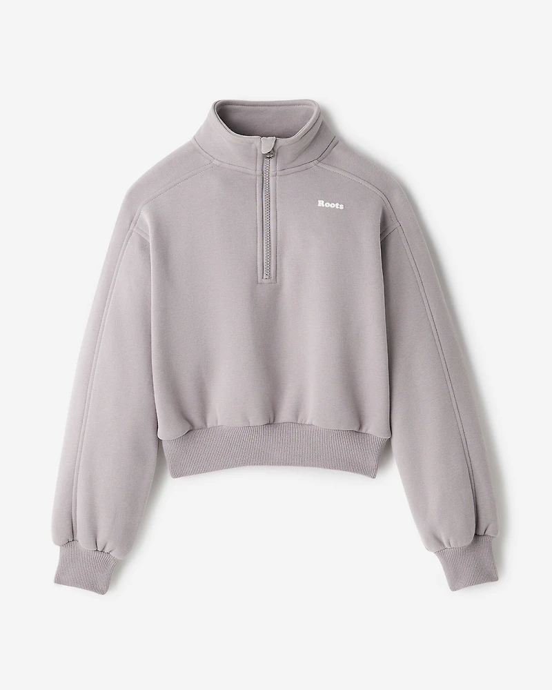 Chandail à demi-glissière en molleton Nuage pour filles