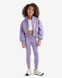 Chandail à capuchon et glissière sport pour filles