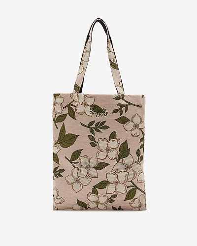 Floral Jacquard Tote