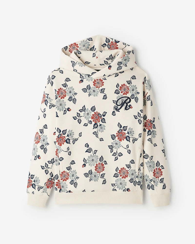 Chandail à capuchon motif floral