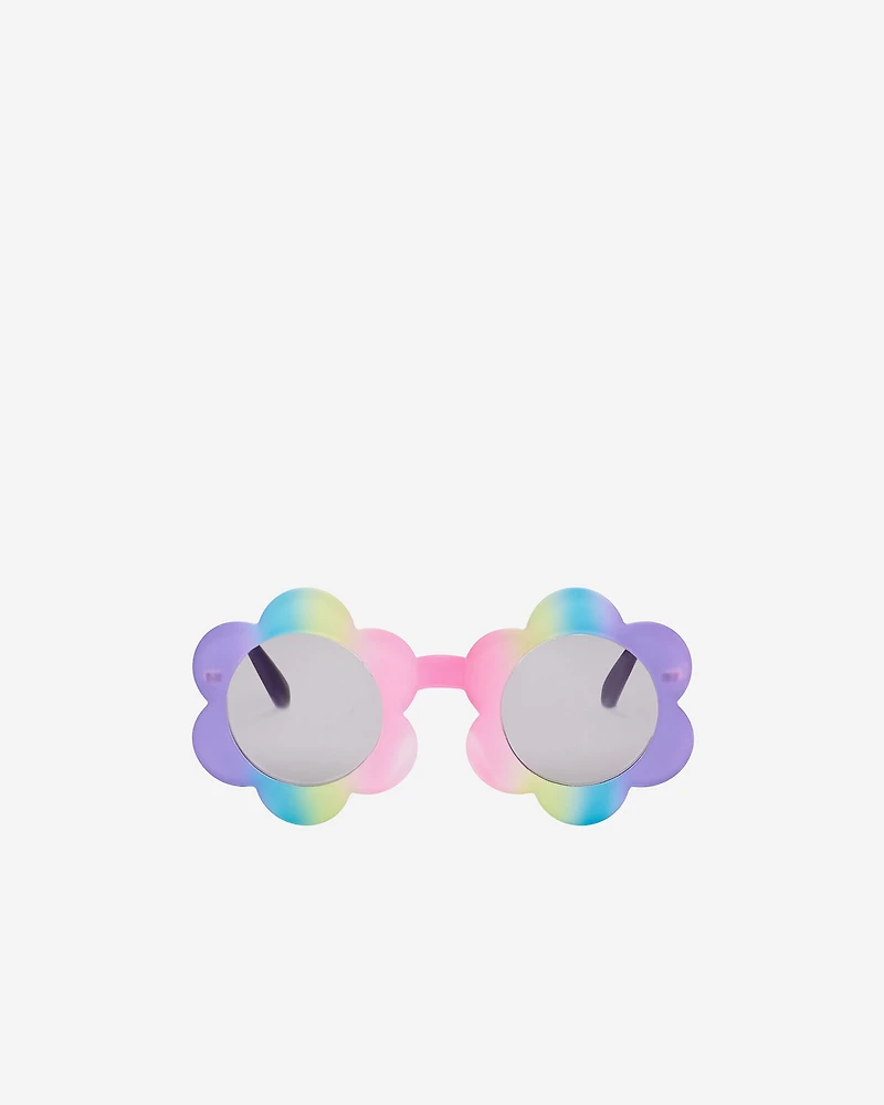 Lunettes de soleil fleurs arc-en-ciel pour enfants