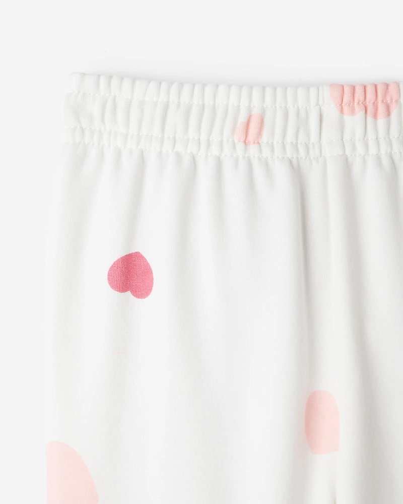 Pantalon en molleton douillet Amour pour bébés