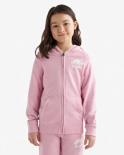 Chandail original à capuchon et glissière en coton bio pour enfants