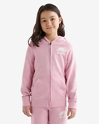 Chandail original à capuchon et glissière en coton bio pour enfants