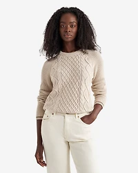 Chandail à col rond Cabane à torsades