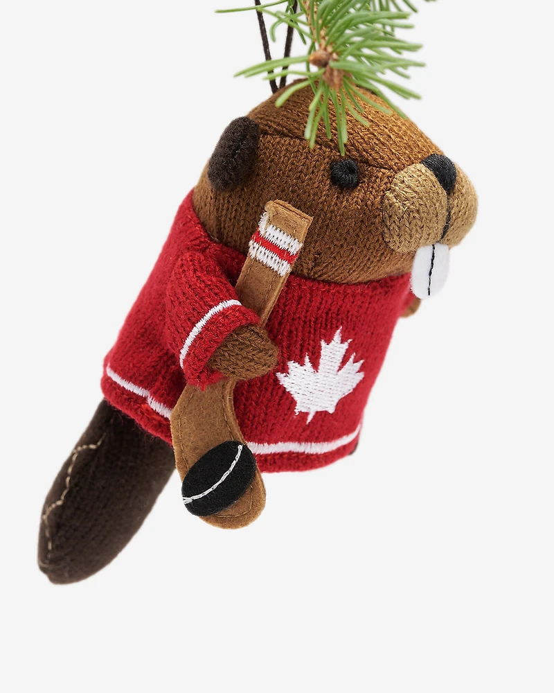 Hockey Beaver Ornament