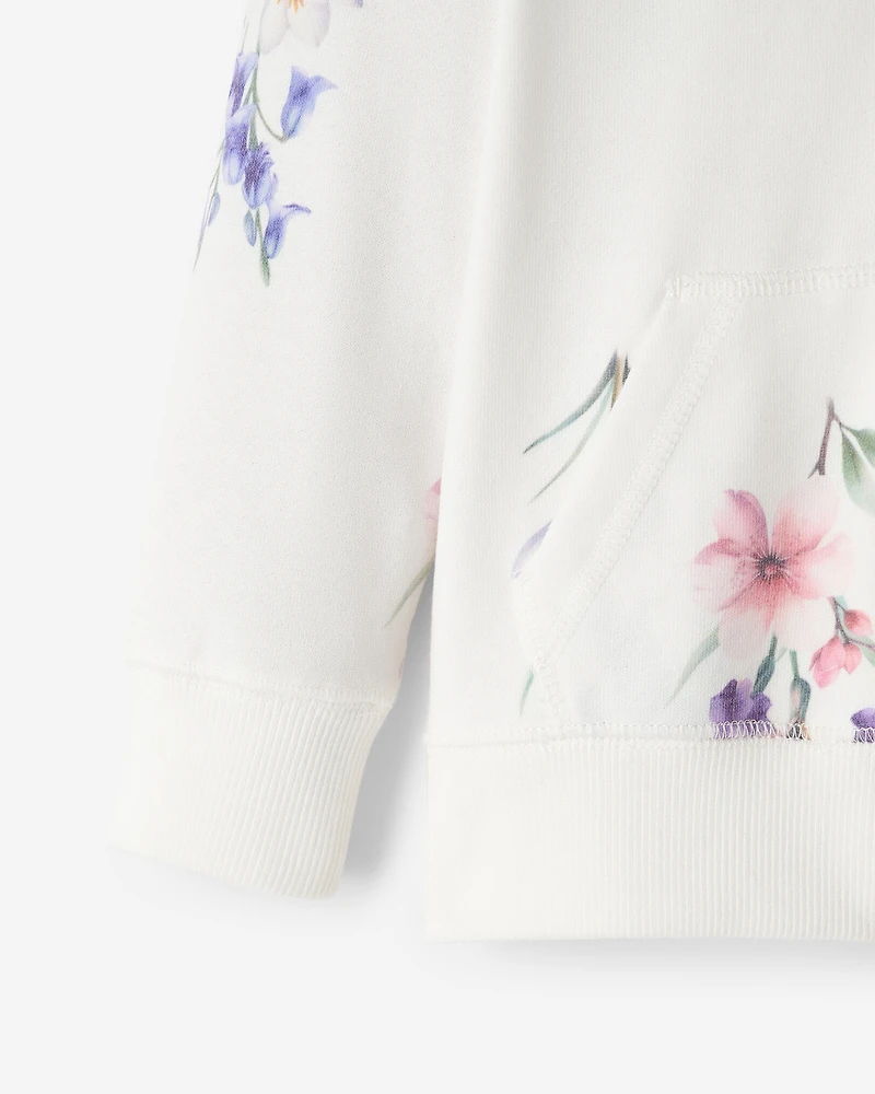 Toddler Cooper Floral Full Zip Hoodie