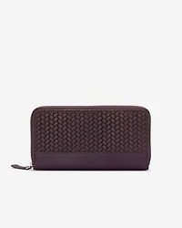 Zip Around Clutch Woven
