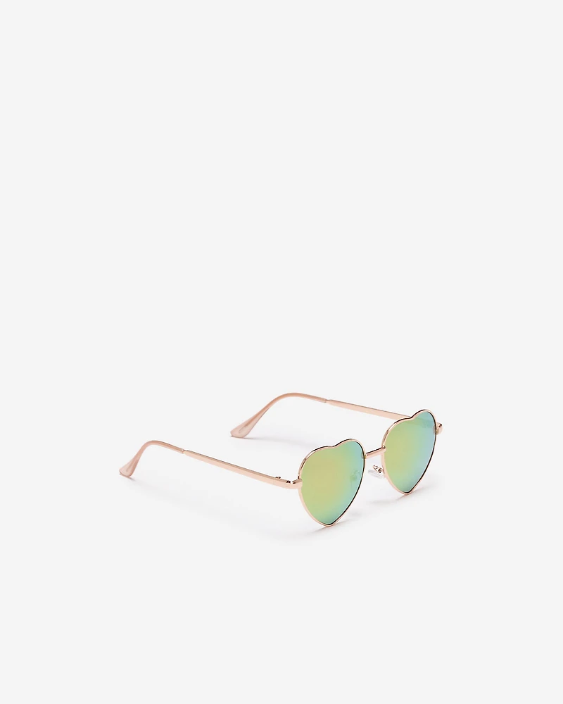 Lunettes de soleil en forme de cœur en métal pour enfants