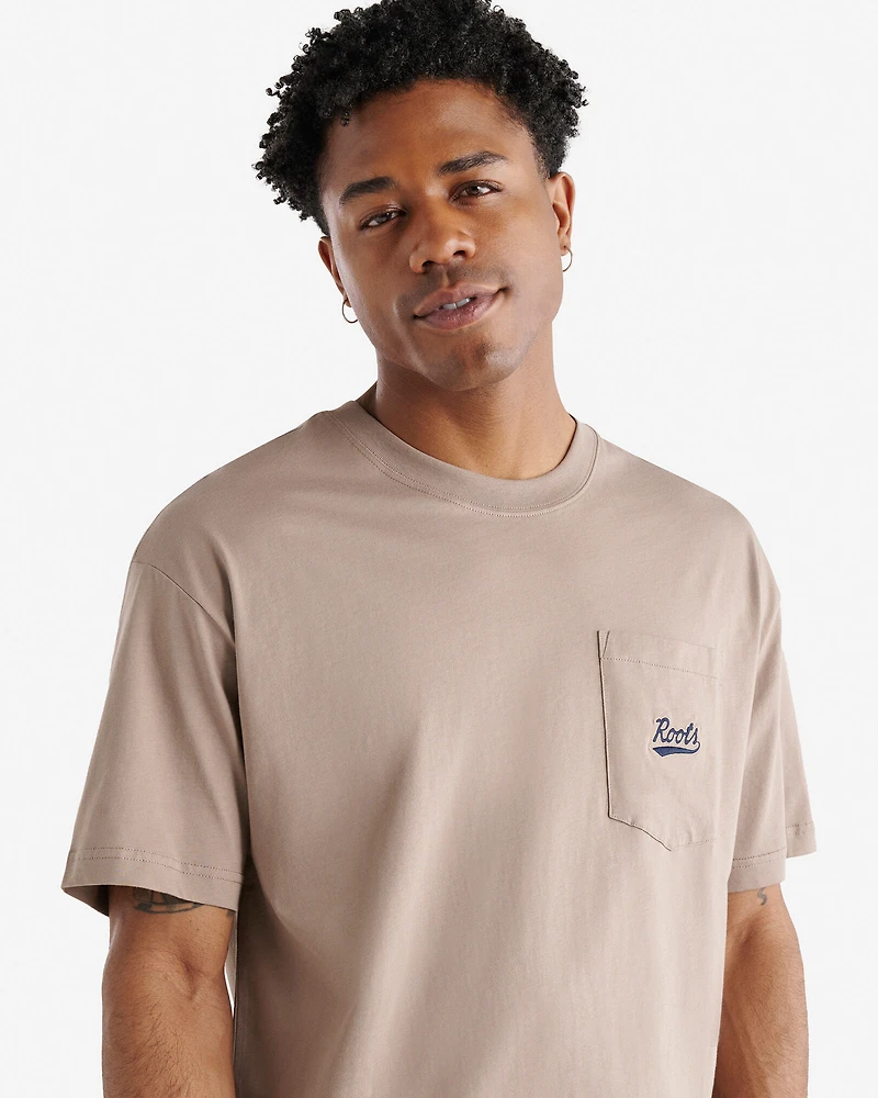 T-shirt décontracté à poche Roots pour hommes