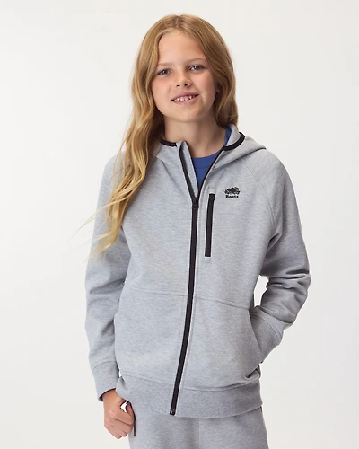 Chandail à capuchon et glissière en tissu interlock Recover pour enfants