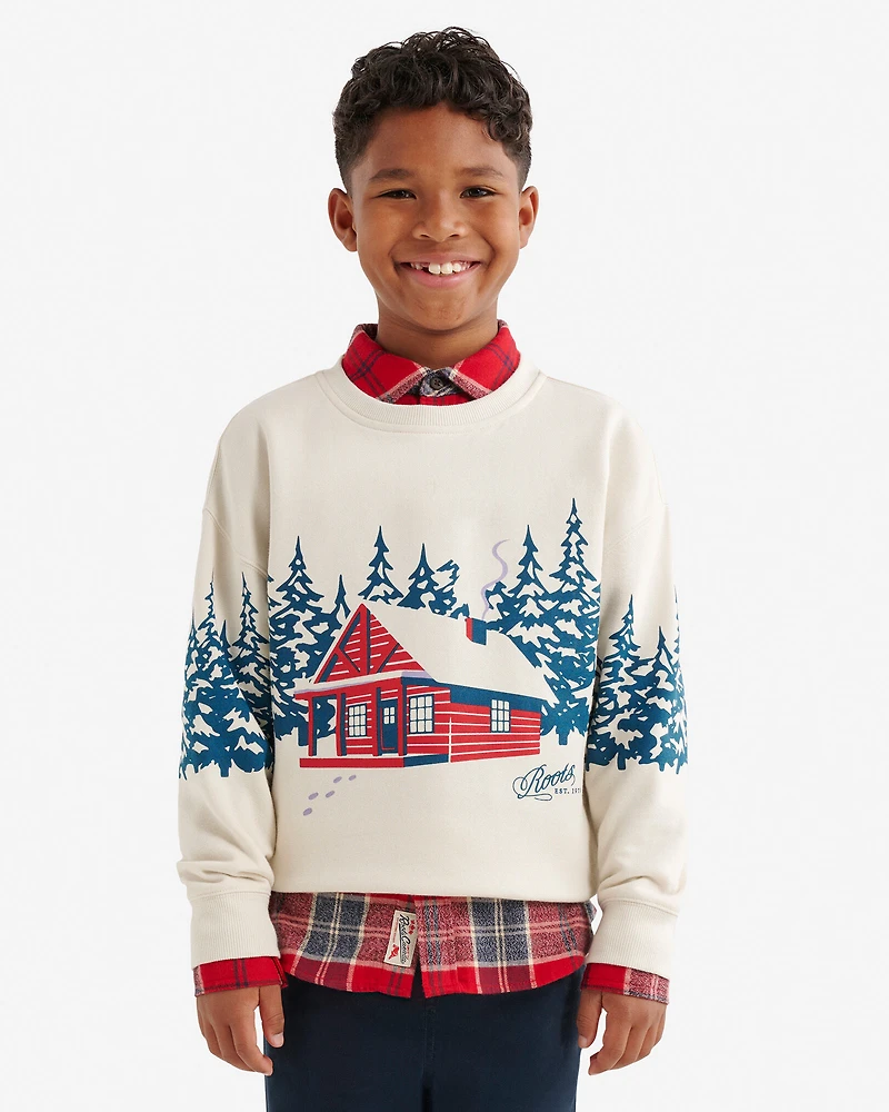 Kids Cabin Landscape Crew Sweatshirt
