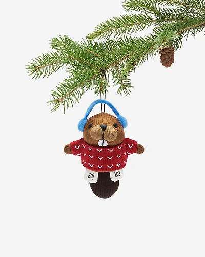 Skating Beaver Ornament  