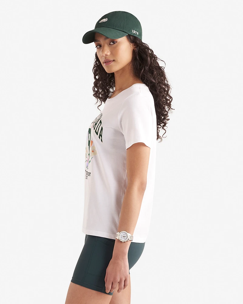 T-shirt motif floral pour femme