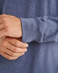 T-shirt poivré à manches longues en coton bio pour hommes