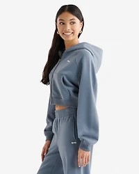 Summer Cloud Cropped Full Zip Hoodie