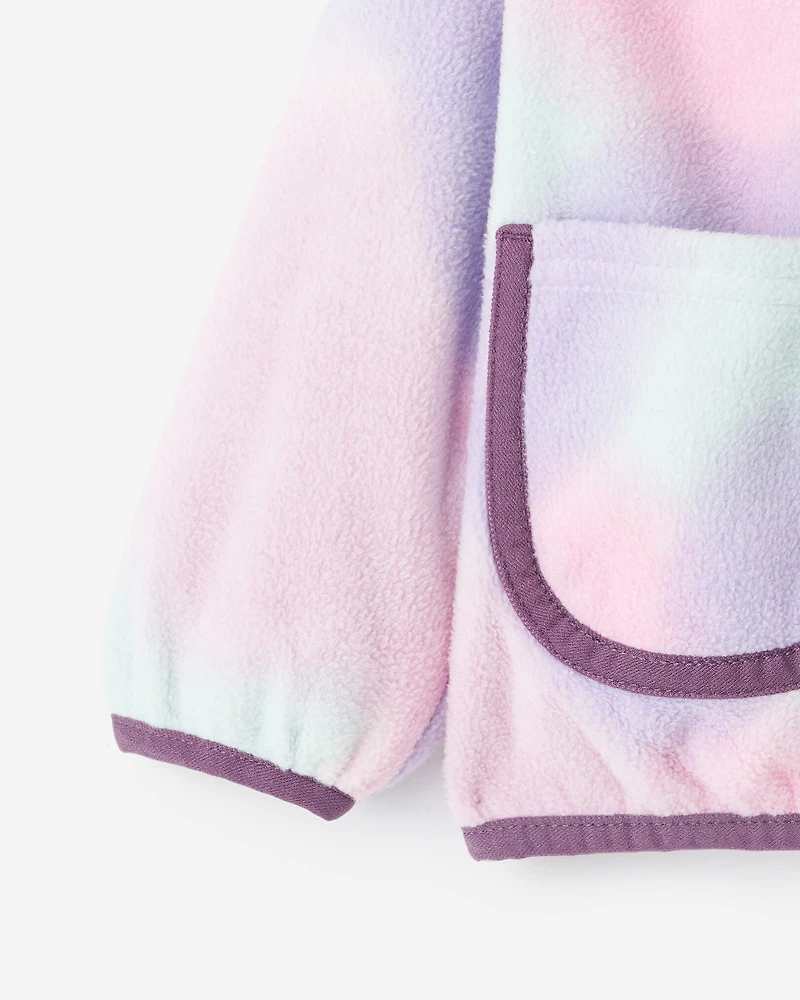 Chandail à capuchon et glissière en micromolleton pour bébés