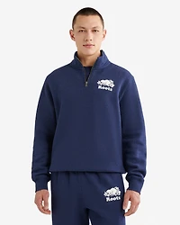 Chandail à glissière un quart original en coton bio