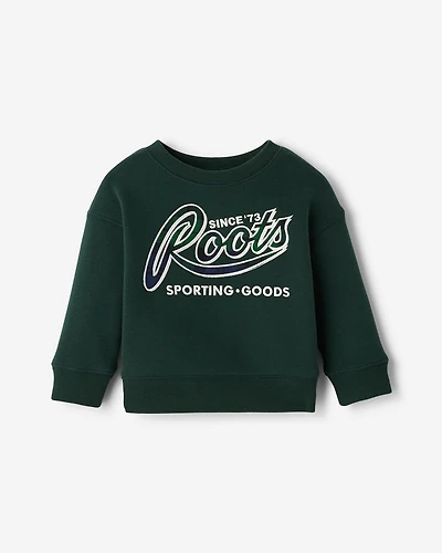 Baby Plaid Applique Crew