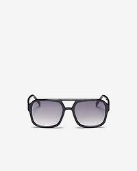 Womens Plastic Square Aviator Sunglasses