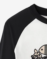 T-shirt à manches longues et carreaux Cooper pour femmes