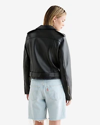 Blouson style moto classique en cuir Navigator