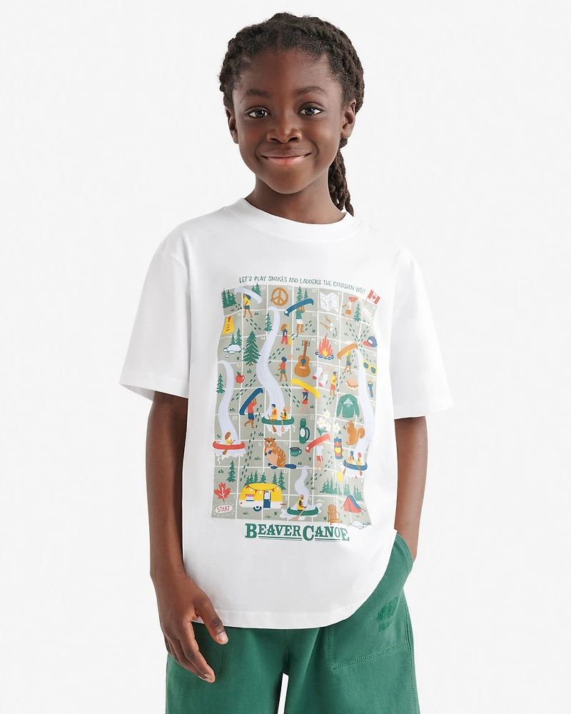 T-shirt Serpents et échelles Beaver Canoe pour enfants