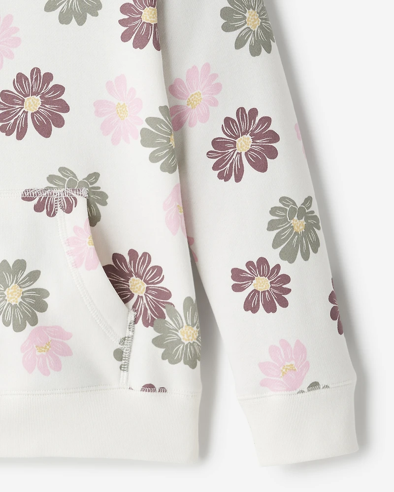 Chandail à capuchon motif floral Roots Academy pour enfants