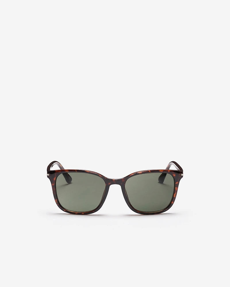 Womens Plastic Square Metal Decorated Sunglasses