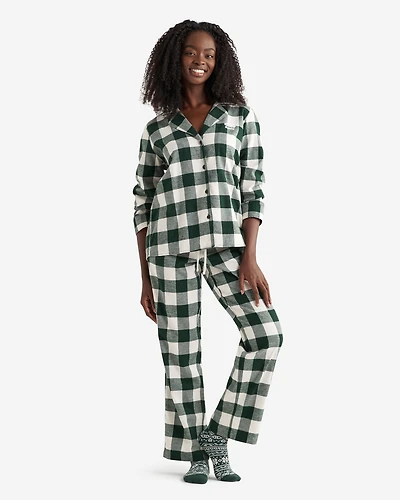 Womens Plaid Pajama Set