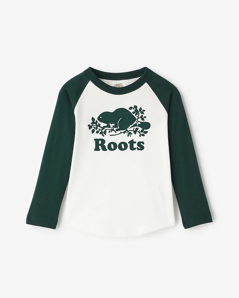 T-shirt style baseball Cooper en coton bio pour tout-petits