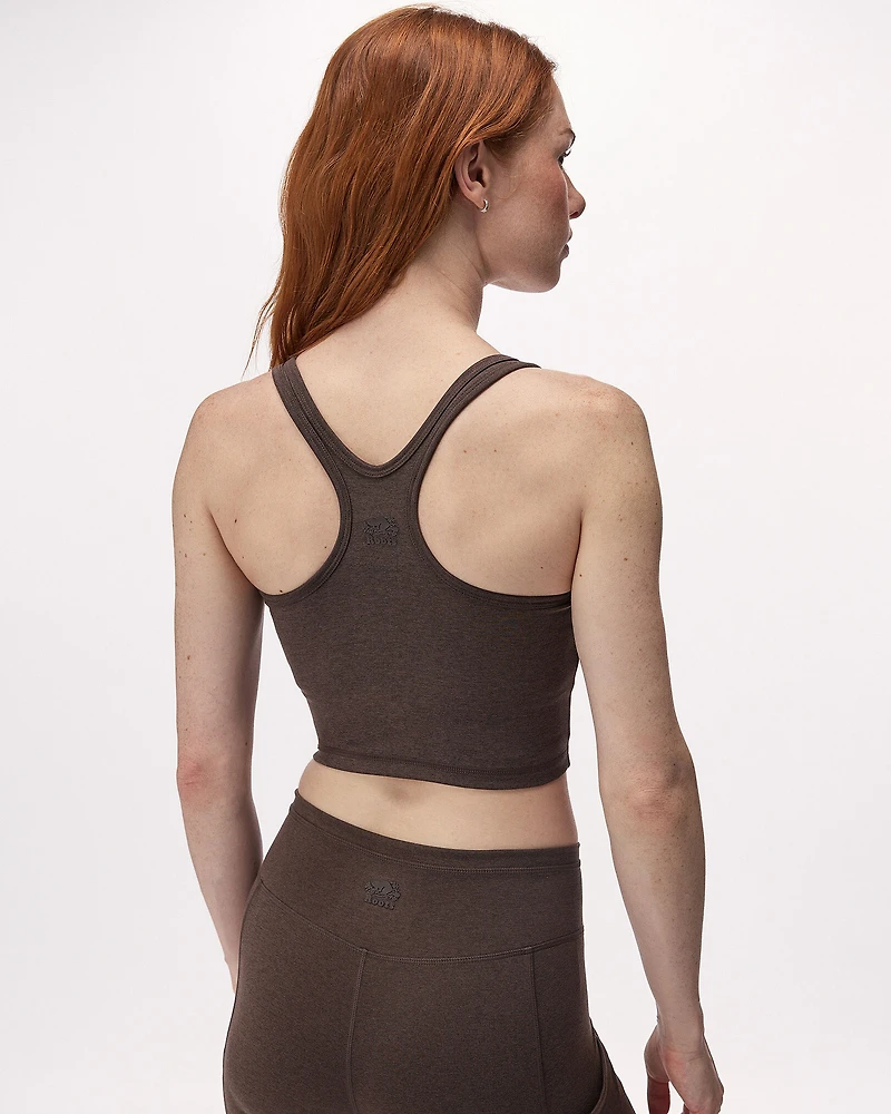 Camisole sport courte en tricot