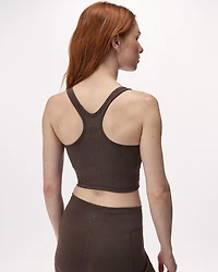 Camisole sport courte en tricot