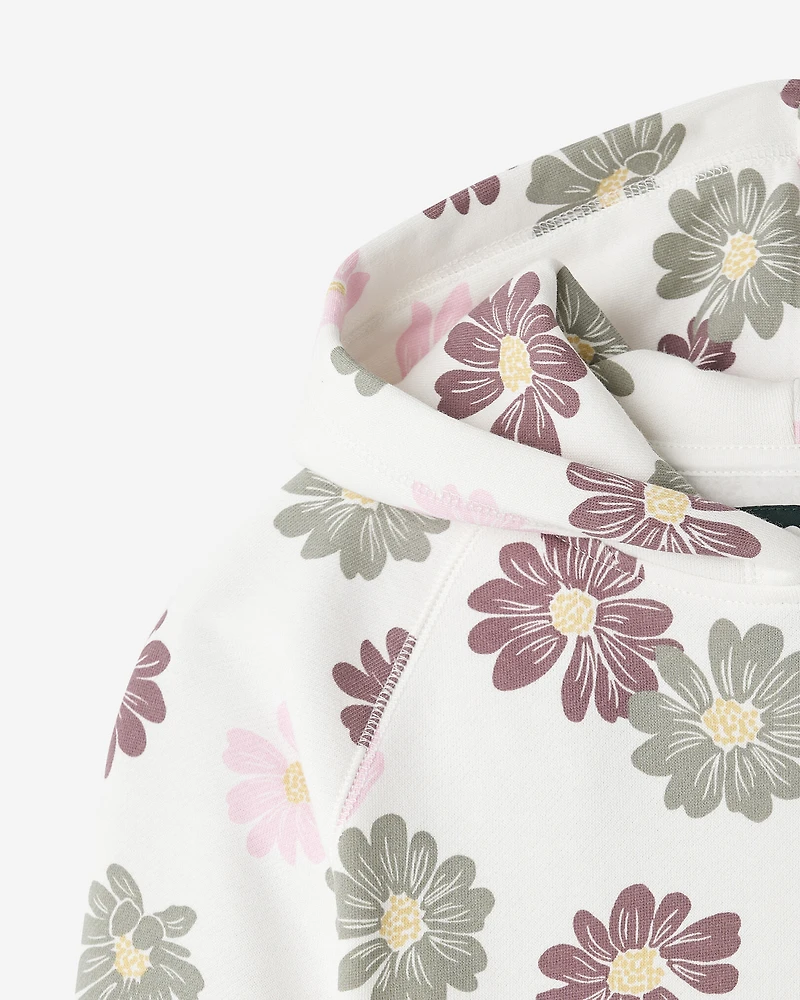Chandail à capuchon motif floral Roots Academy pour enfants