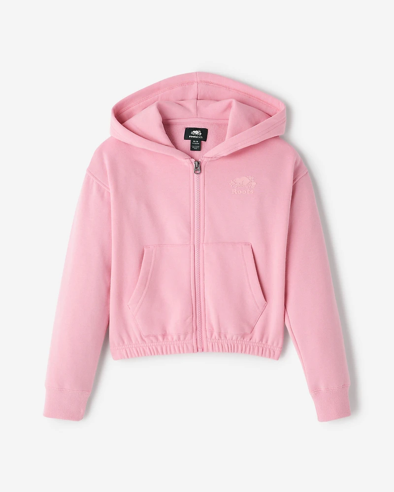 Chandail à capuchon et glissière douillet Cooper pour filles