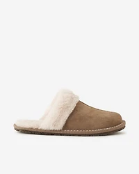 Pantoufles en suède pour femme