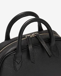 Mini sac à main style bowling en cuir Cervino