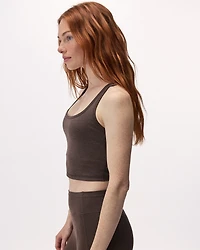 Camisole sport courte en tricot