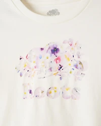 T-shirt ajusté à motif floral pour tout-petits