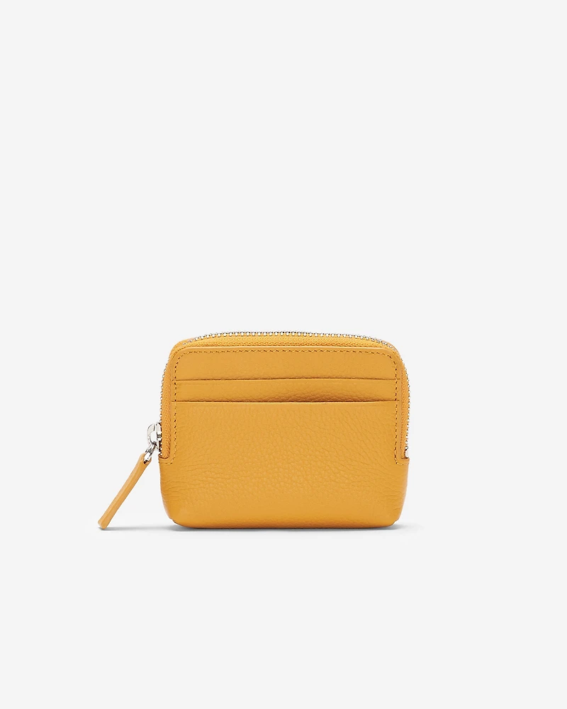 Pochette à glissière pour cartes en cuir Cervino
