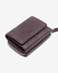 Petite pochette à trois volets en cuir Tribe